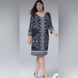 White House Black Market 4-Way Reversible Knit Shift Dress size 2X - NWT